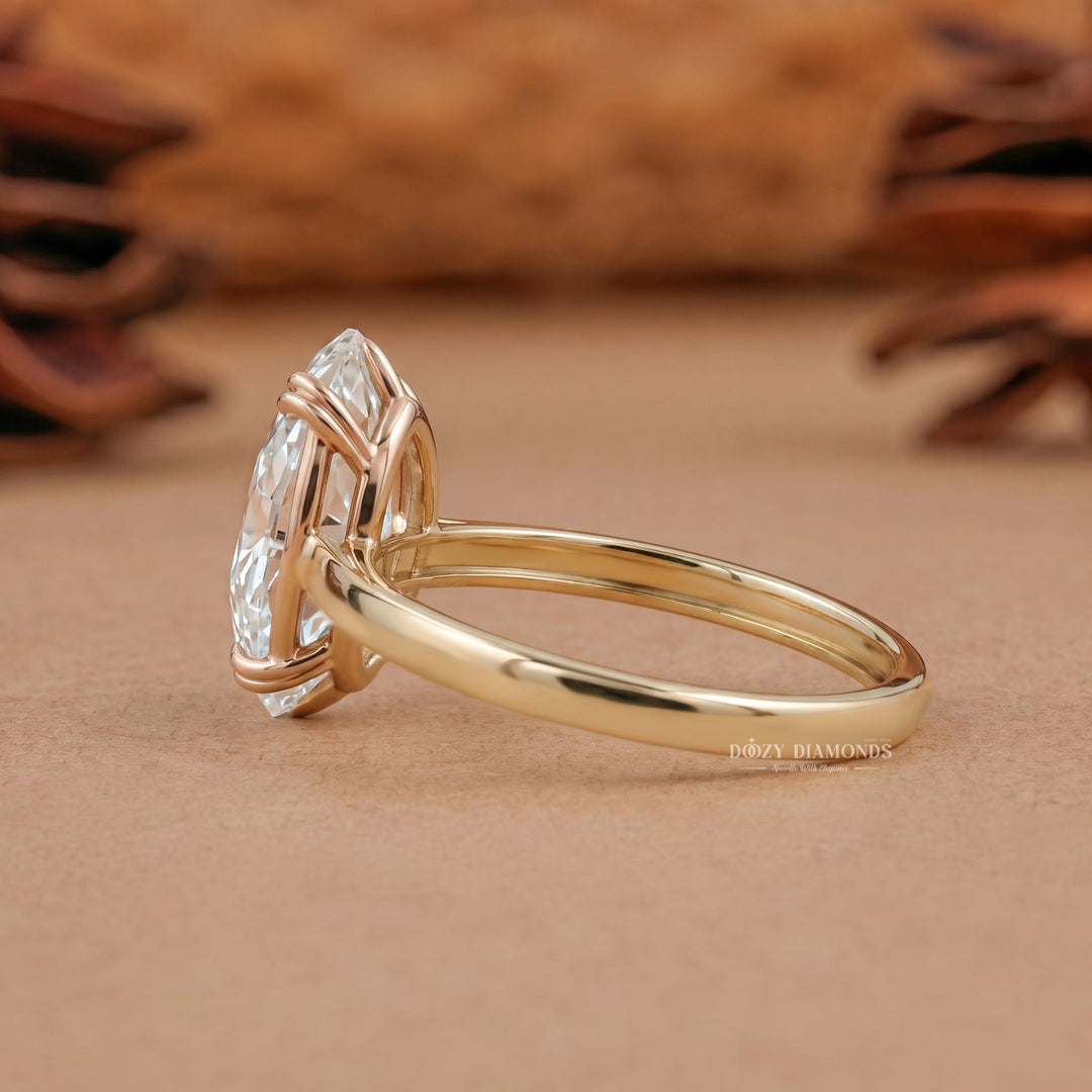 2.0CT Marquise Cut E/VVS2 Solitaire Lab Grown Diamond Engagement Ring