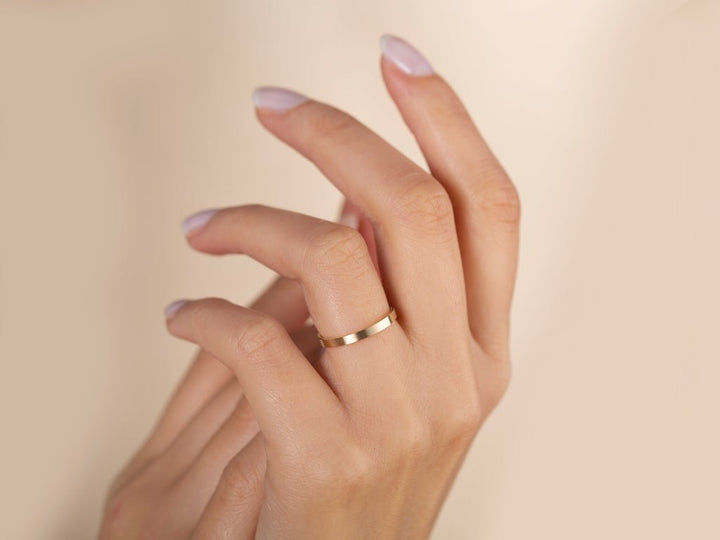 2.0mm Classic Flat Wedding Band - Matte Brushed - Doozy Diamonds