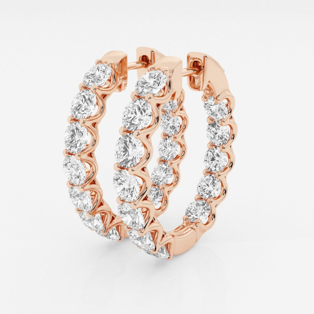 Round Cut FG - VS2 Lab - Grown Diamond Hoops Earrings - Doozy Diamonds