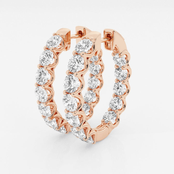 Round Cut FG - VS2 Lab - Grown Diamond Hoops Earrings - Doozy Diamonds