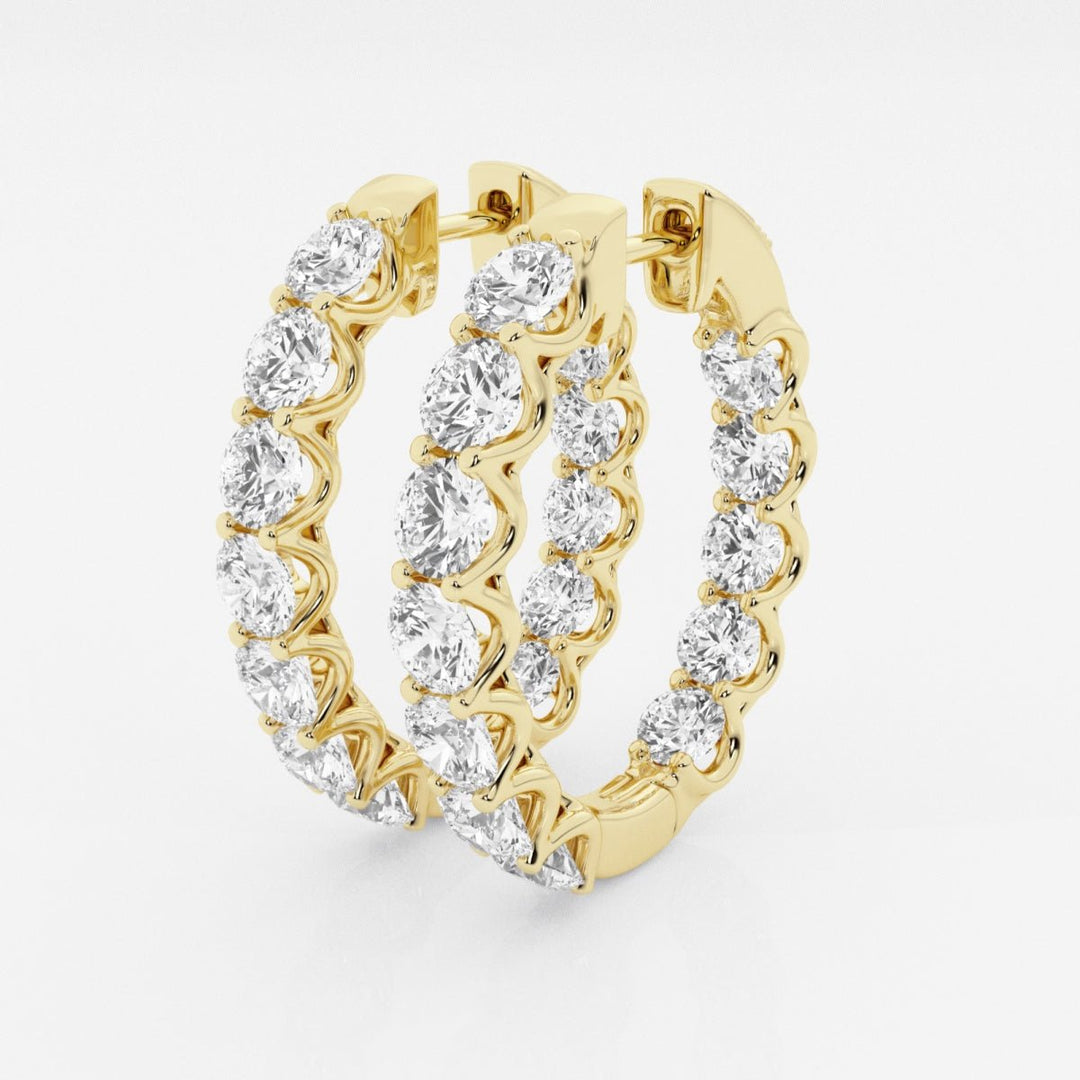 Round Cut FG - VS2 Lab - Grown Diamond Hoops Earrings - Doozy Diamonds