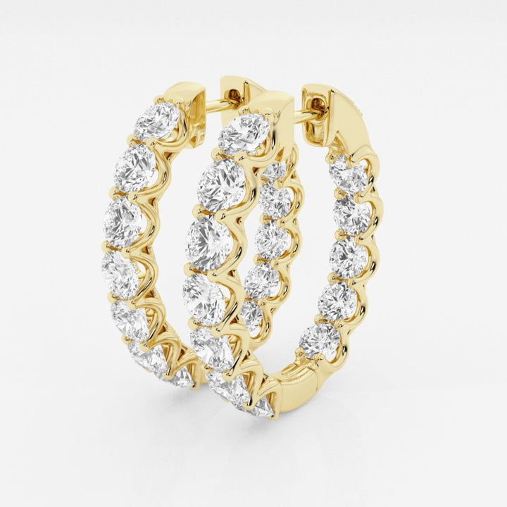 Round Cut FG - VS2 Lab - Grown Diamond Hoops Earrings - Doozy Diamonds
