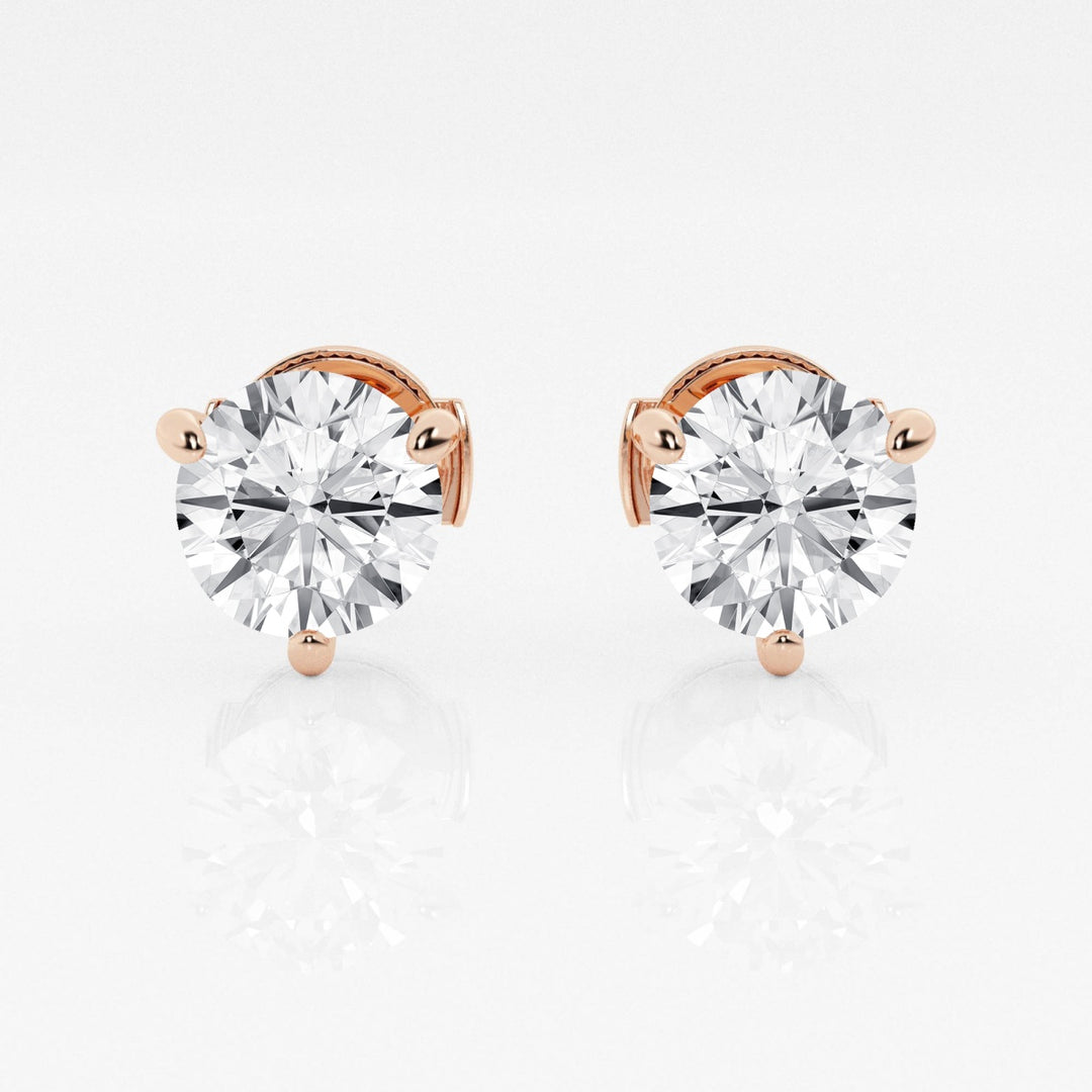 3ct Round FG - VS2 Lab - Grown Diamond Stud Earrings For Women - Doozy Diamonds