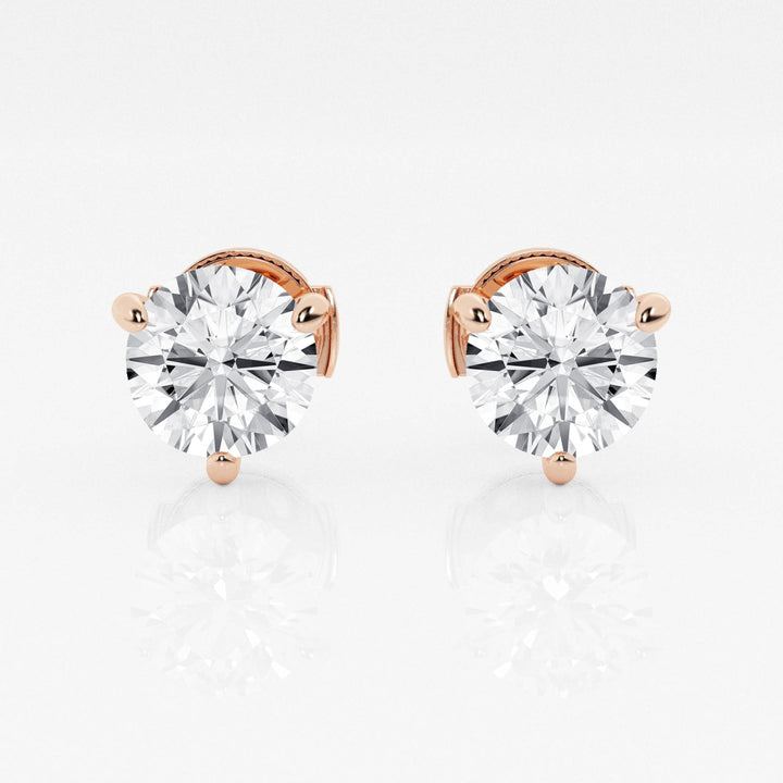 3ct Round FG - VS2 Lab - Grown Diamond Stud Earrings For Women - Doozy Diamonds