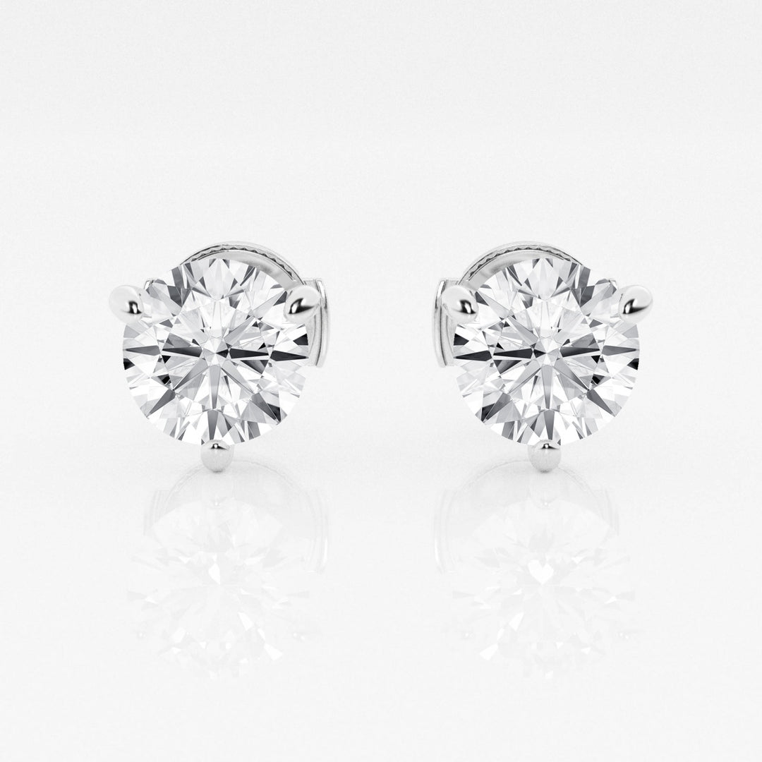 3ct Round FG - VS2 Lab - Grown Diamond Stud Earrings For Women - Doozy Diamonds