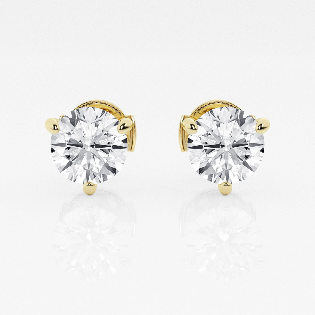 3ct Round FG - VS2 Lab - Grown Diamond Stud Earrings For Women - Doozy Diamonds