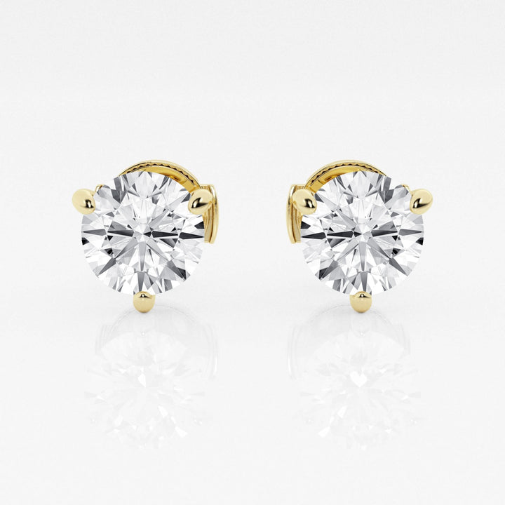3ct Round FG - VS2 Lab - Grown Diamond Stud Earrings For Women - Doozy Diamonds