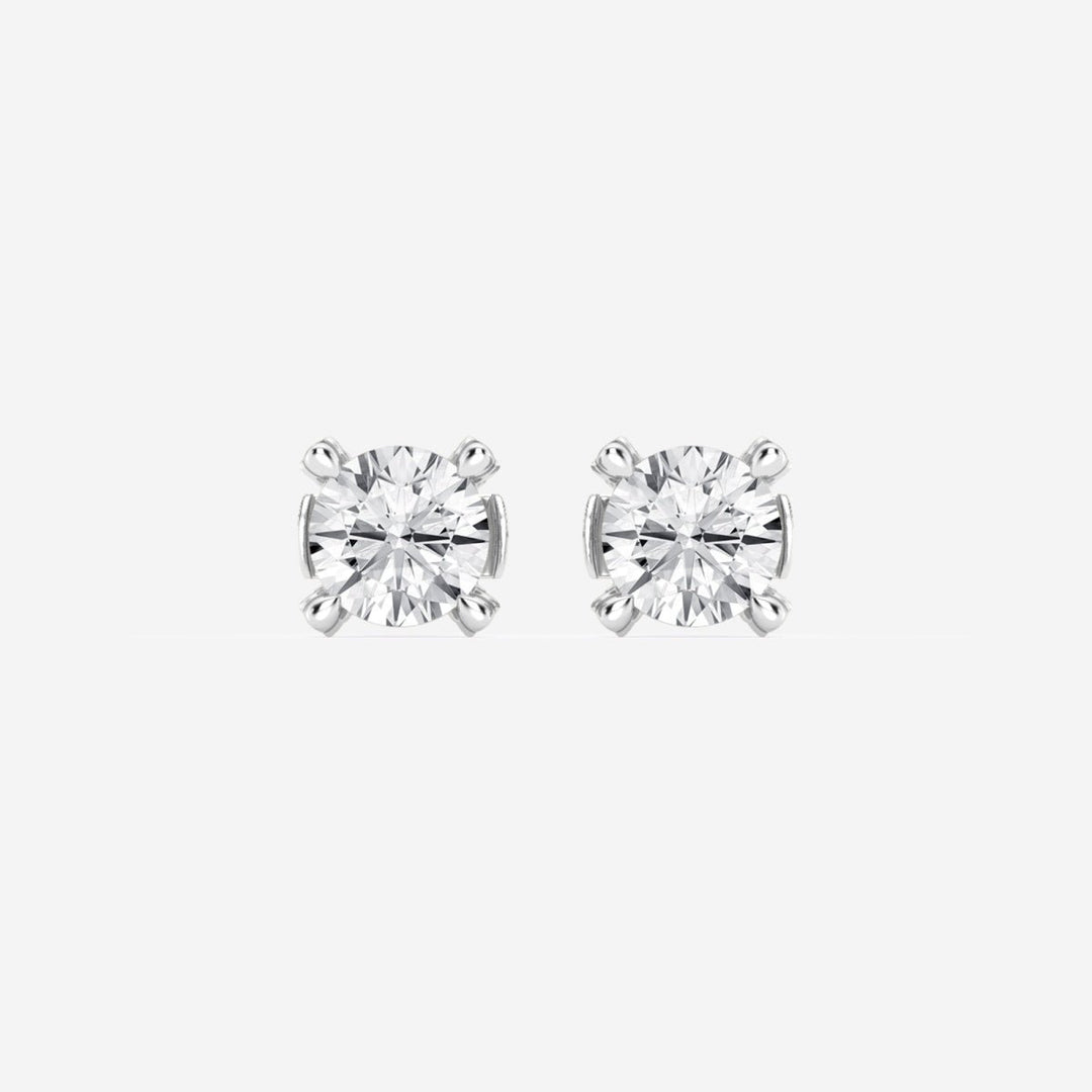 Round FG - VS2 Lab - Grown Diamond Bridge Stud Earrings For Women - Doozy Diamonds
