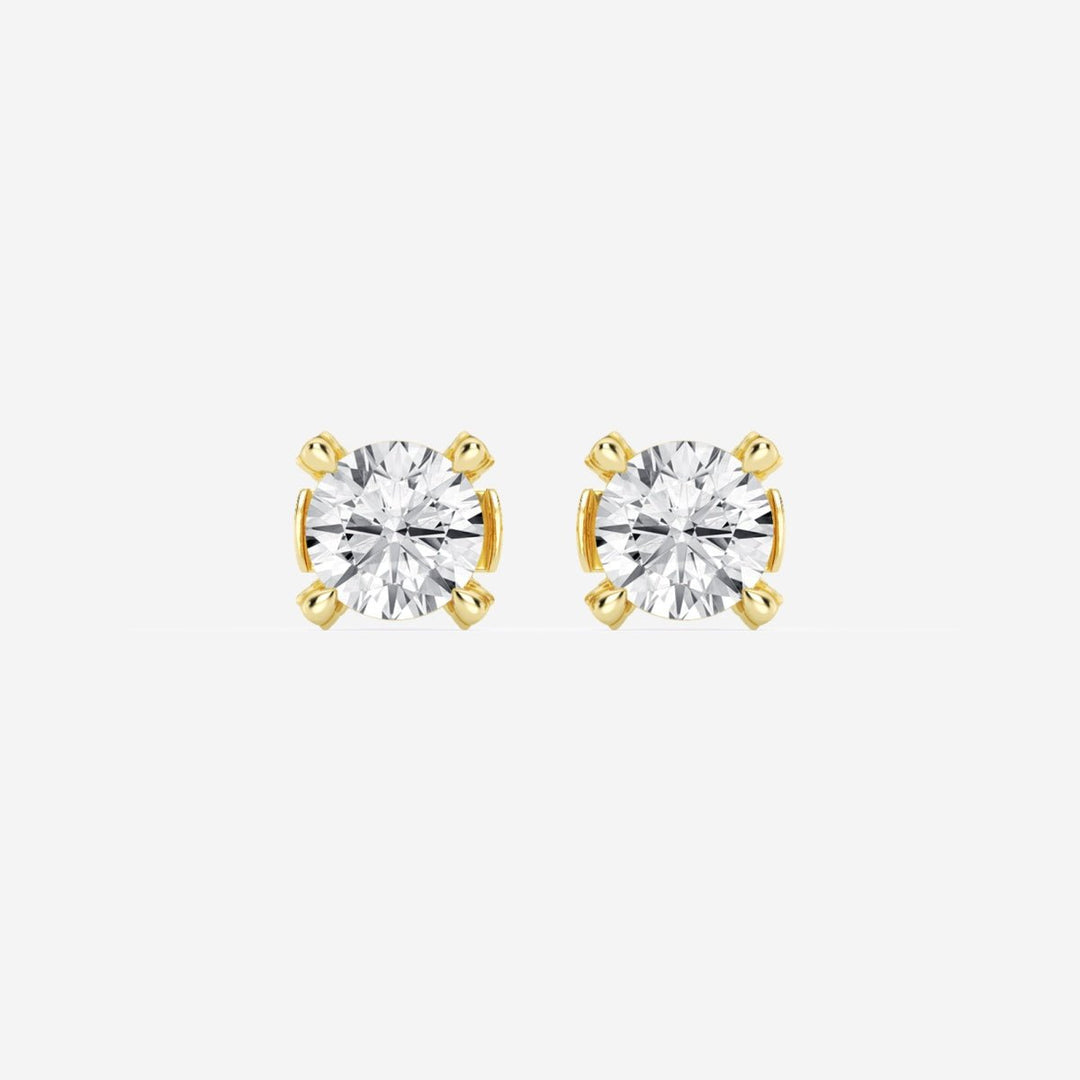 Round FG - VS2 Lab - Grown Diamond Bridge Stud Earrings For Women - Doozy Diamonds