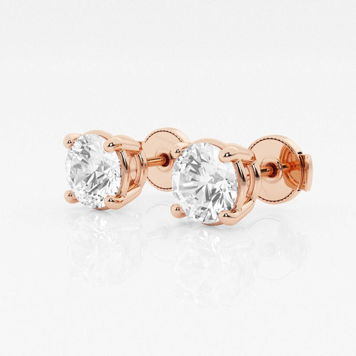 Round FG - VS2 Lab - Grown Diamond Stud Earrings For Women - Doozy Diamonds