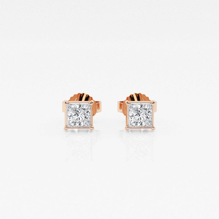 Princess FG - VS2 Lab - Grown Diamond Solitaire Stud Earrings - Doozy Diamonds