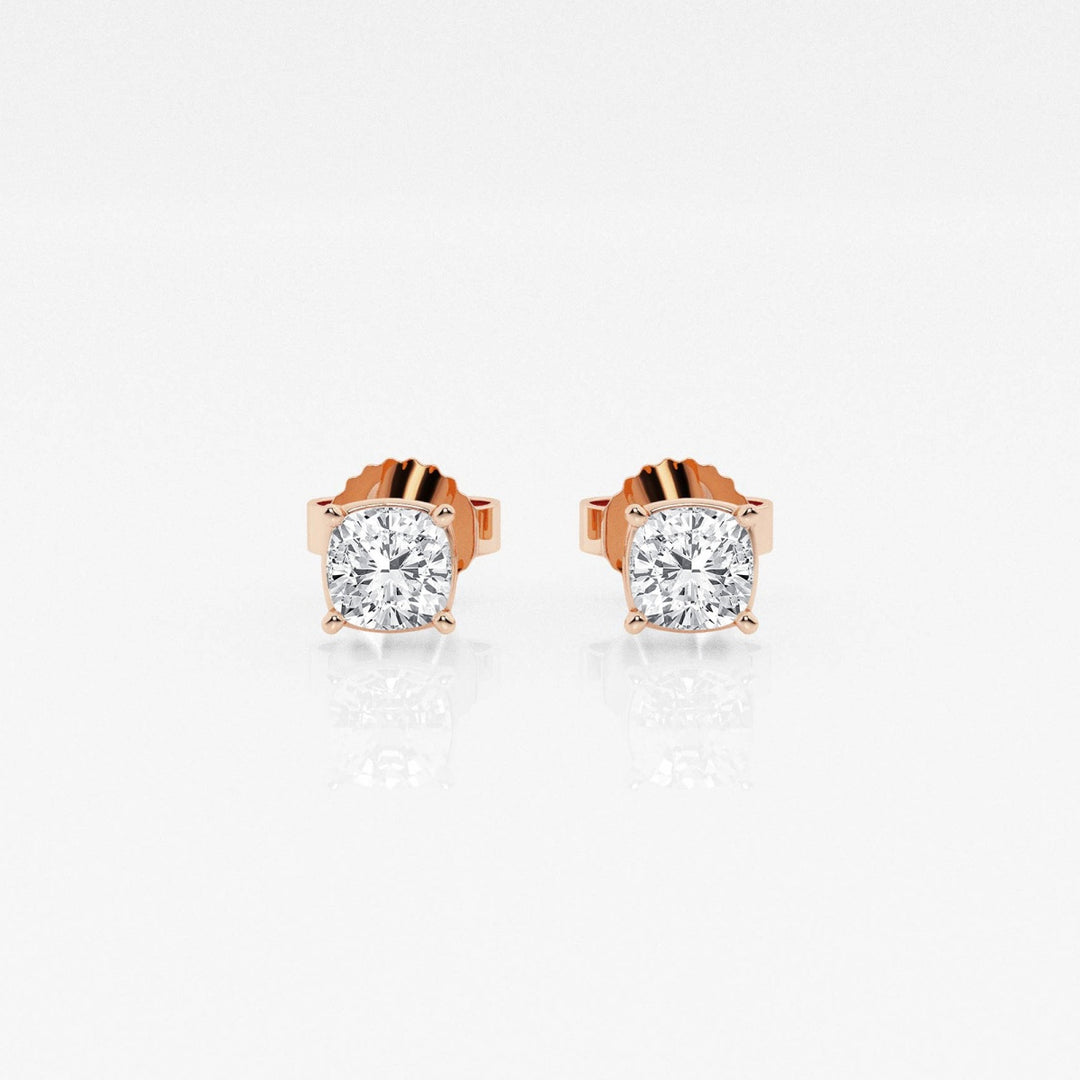 Cushion FG - VS2 Lab - Grown Diamond Stud Earrings - Doozy Diamonds