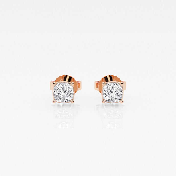 Cushion FG - VS2 Lab - Grown Diamond Stud Earrings - Doozy Diamonds