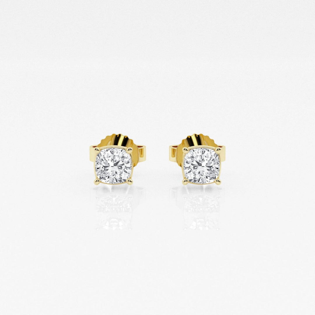 Cushion FG - VS2 Lab - Grown Diamond Stud Earrings - Doozy Diamonds