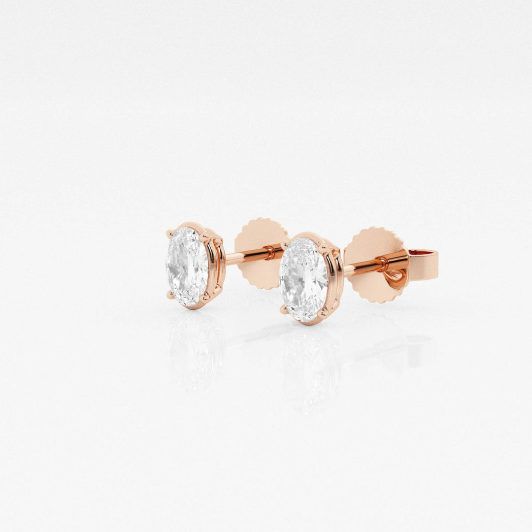 Oval FG - VS2 Lab - Grown Diamond Solitaire Stud Earrings - Doozy Diamonds