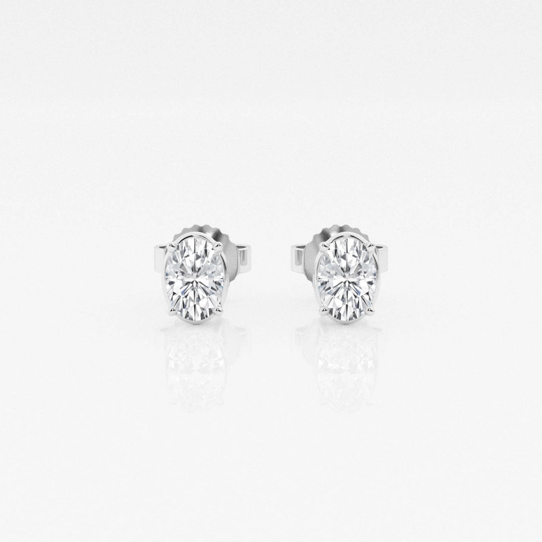 Oval FG - VS2 Lab - Grown Diamond Solitaire Stud Earrings - Doozy Diamonds