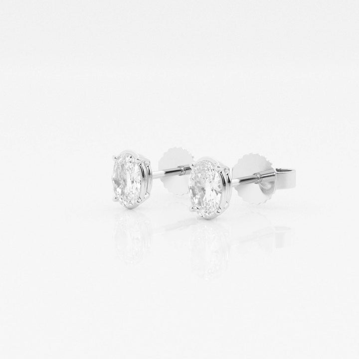 Oval FG - VS2 Lab - Grown Diamond Solitaire Stud Earrings - Doozy Diamonds