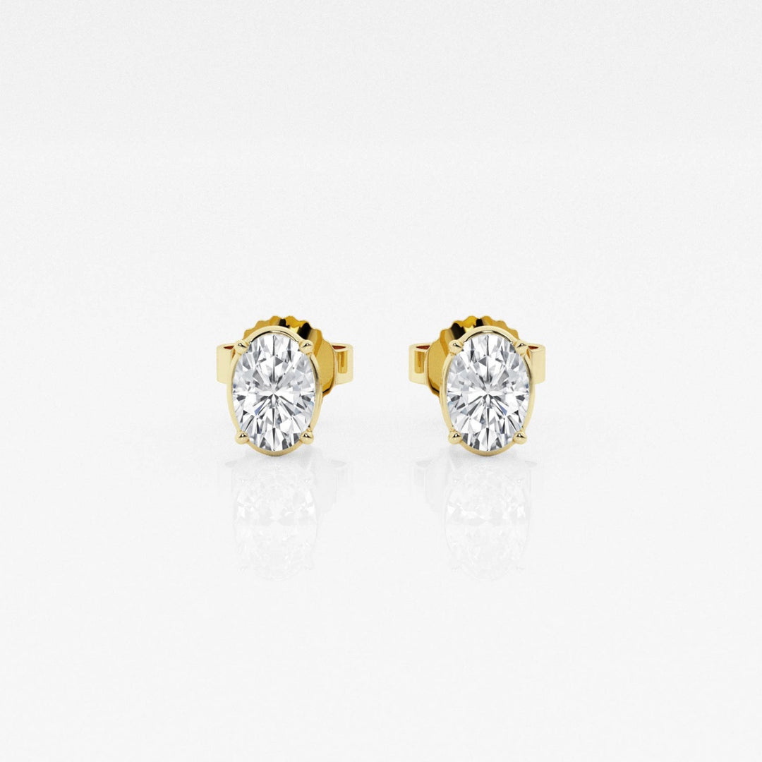 Oval FG - VS2 Lab - Grown Diamond Solitaire Stud Earrings - Doozy Diamonds