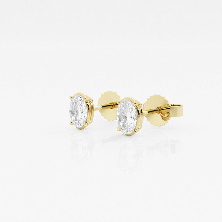 Oval FG - VS2 Lab - Grown Diamond Solitaire Stud Earrings - Doozy Diamonds