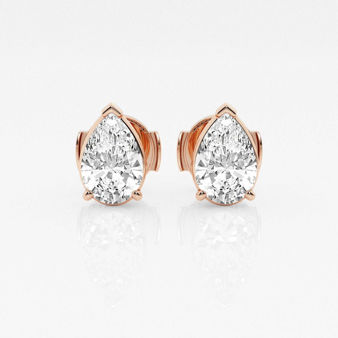 Pear FG - VS2 Lab - Grown Diamond Solitaire Stud Earrings - Doozy Diamonds