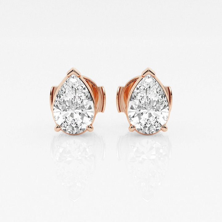 Pear FG - VS2 Lab - Grown Diamond Solitaire Stud Earrings - Doozy Diamonds