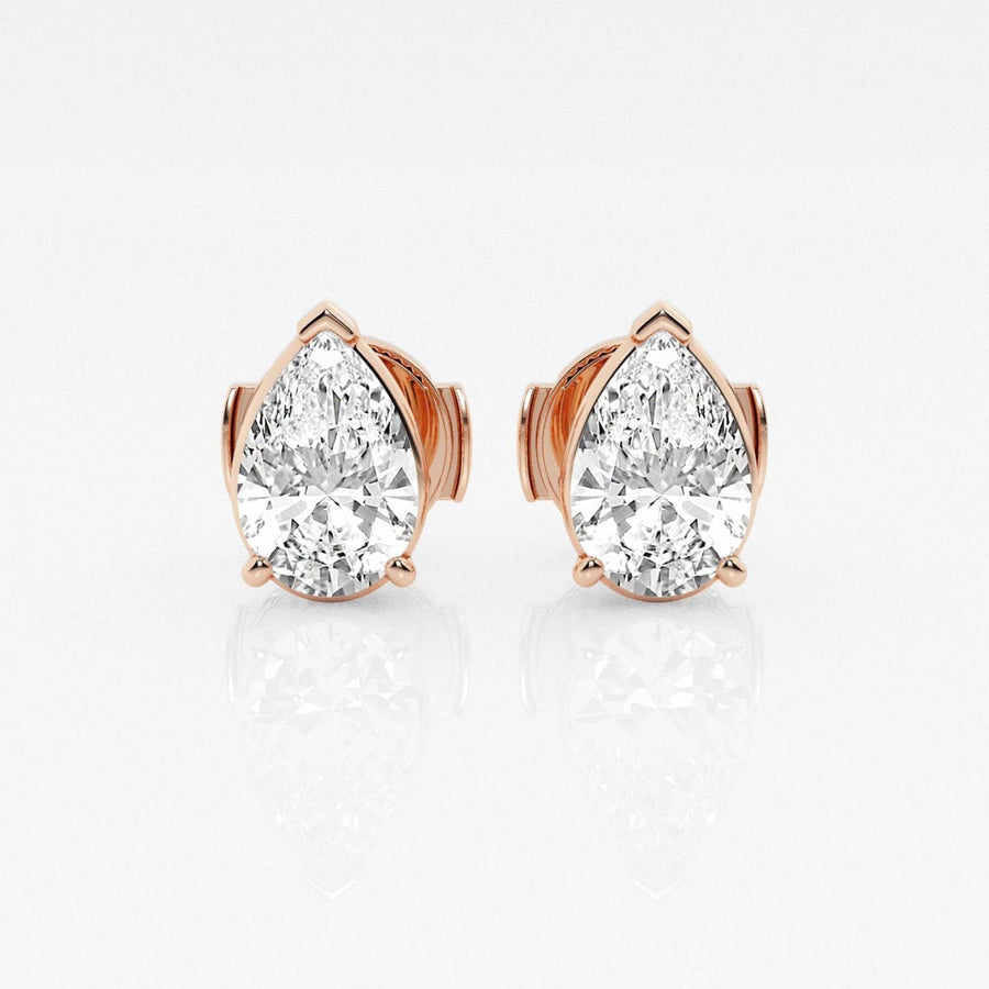 Pear FG - VS2 Lab - Grown Diamond Solitaire Stud Earrings - Doozy Diamonds