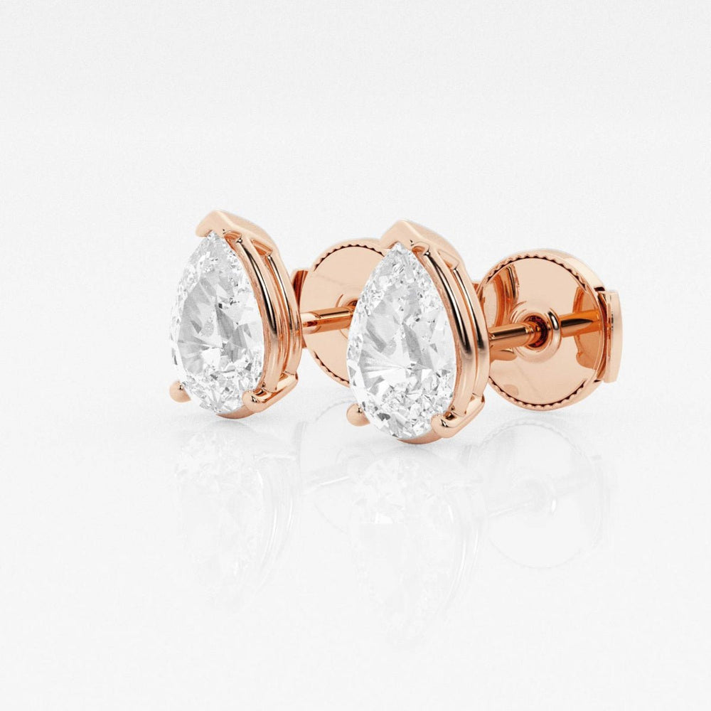 Pear FG - VS2 Lab - Grown Diamond Solitaire Stud Earrings - Doozy Diamonds