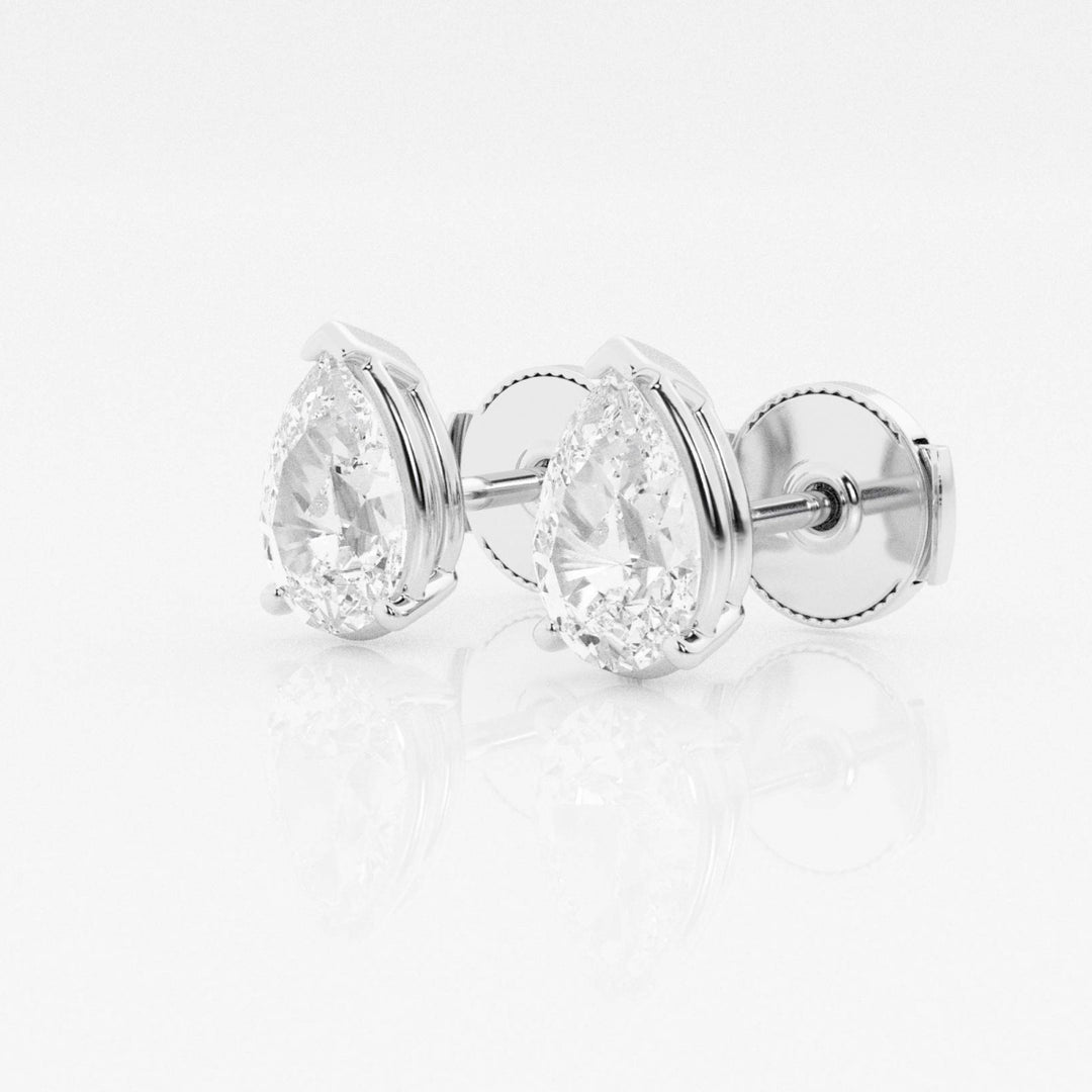 Pear FG - VS2 Lab - Grown Diamond Solitaire Stud Earrings - Doozy Diamonds
