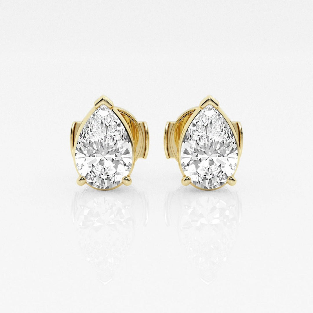Pear FG - VS2 Lab - Grown Diamond Solitaire Stud Earrings - Doozy Diamonds