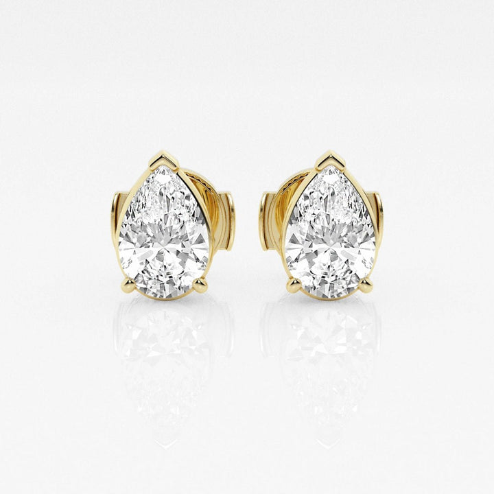 Pear FG - VS2 Lab - Grown Diamond Solitaire Stud Earrings - Doozy Diamonds