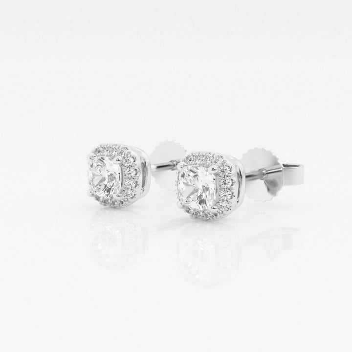 Round FG - VS2 Lab - Grown Diamond Halo Stud Earrings For Women - Doozy Diamonds