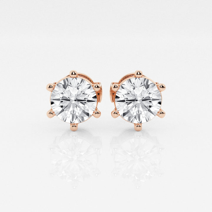 Round FG - VS2 Lab - Grown Diamond Solitaire Stud Earrings - Doozy Diamonds