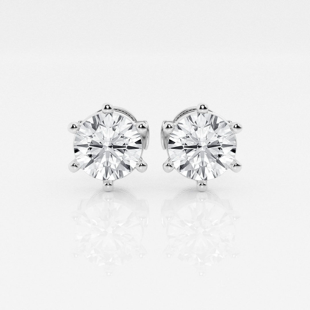 Round FG - VS2 Lab - Grown Diamond Solitaire Stud Earrings - Doozy Diamonds