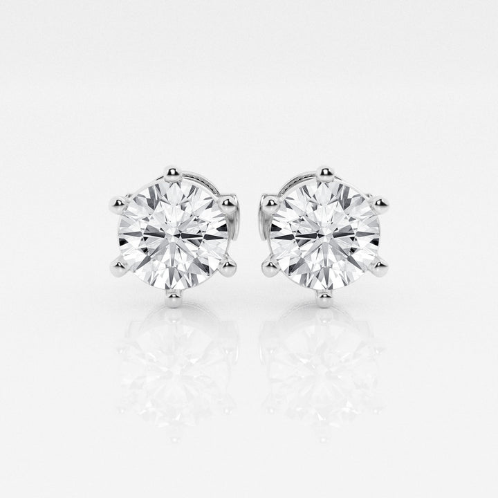 Round FG - VS2 Lab - Grown Diamond Solitaire Stud Earrings - Doozy Diamonds