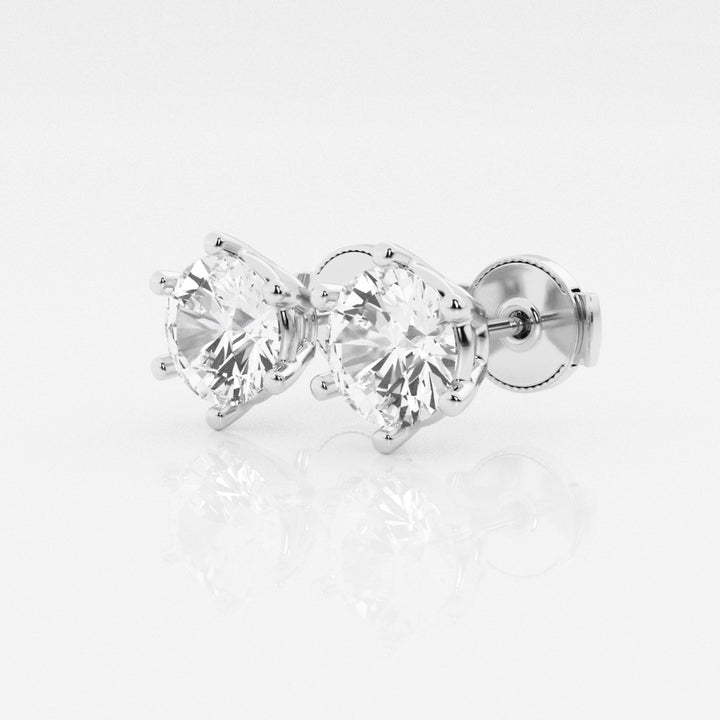 Round FG - VS2 Lab - Grown Diamond Solitaire Stud Earrings - Doozy Diamonds