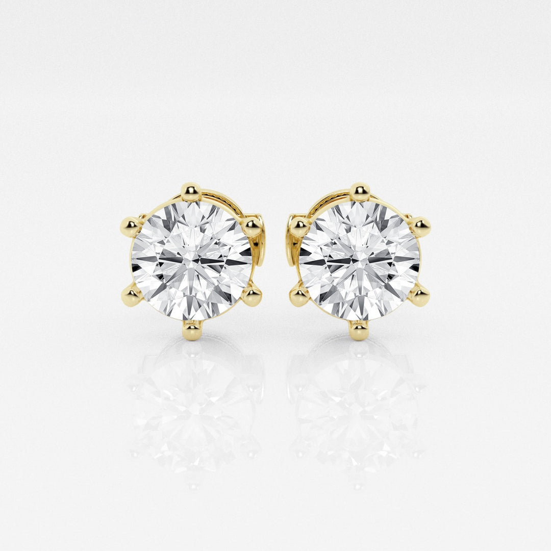 Round FG - VS2 Lab - Grown Diamond Solitaire Stud Earrings - Doozy Diamonds