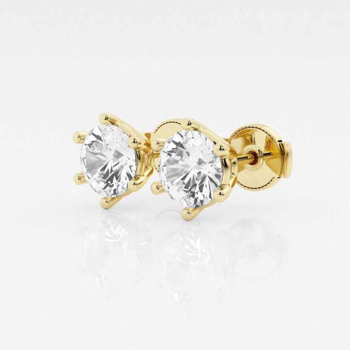 Round FG - VS2 Lab - Grown Diamond Solitaire Stud Earrings - Doozy Diamonds