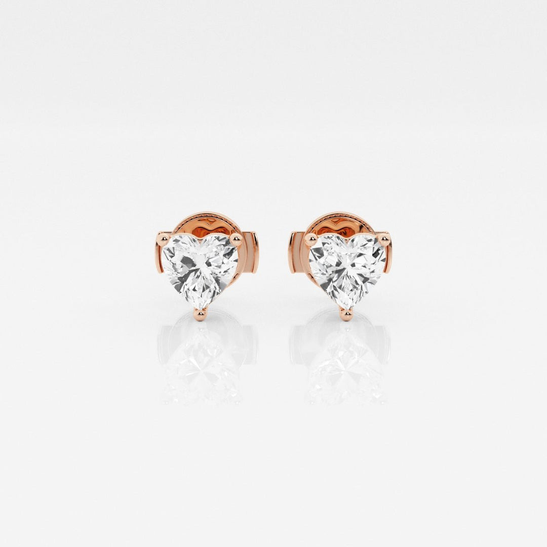 Heart Cut FG - VS2 Lab - Grown Diamond Stud Earrings - Doozy Diamonds