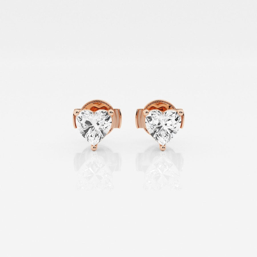 Heart Cut FG - VS2 Lab - Grown Diamond Stud Earrings - Doozy Diamonds