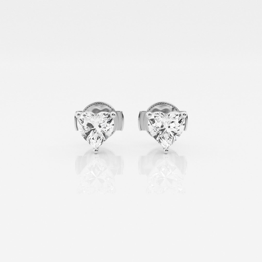 Heart Cut FG - VS2 Lab - Grown Diamond Stud Earrings - Doozy Diamonds