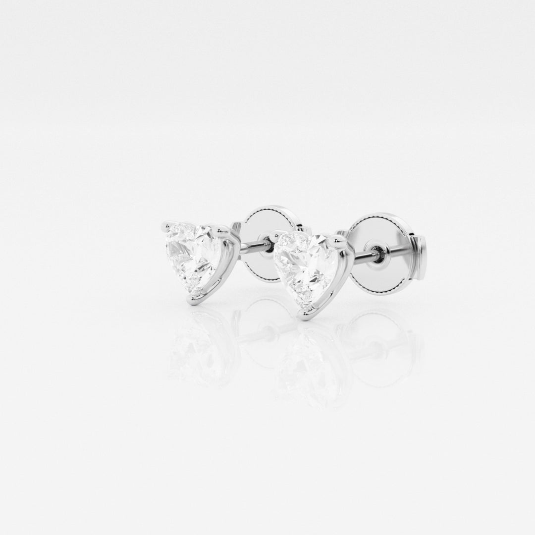 Heart Cut FG - VS2 Lab - Grown Diamond Stud Earrings - Doozy Diamonds
