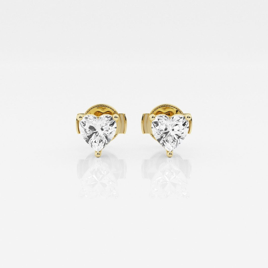 Heart Cut FG - VS2 Lab - Grown Diamond Stud Earrings - Doozy Diamonds