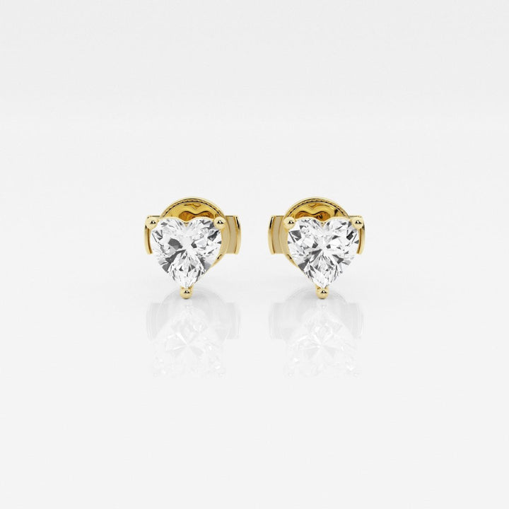 Heart Cut FG - VS2 Lab - Grown Diamond Stud Earrings - Doozy Diamonds
