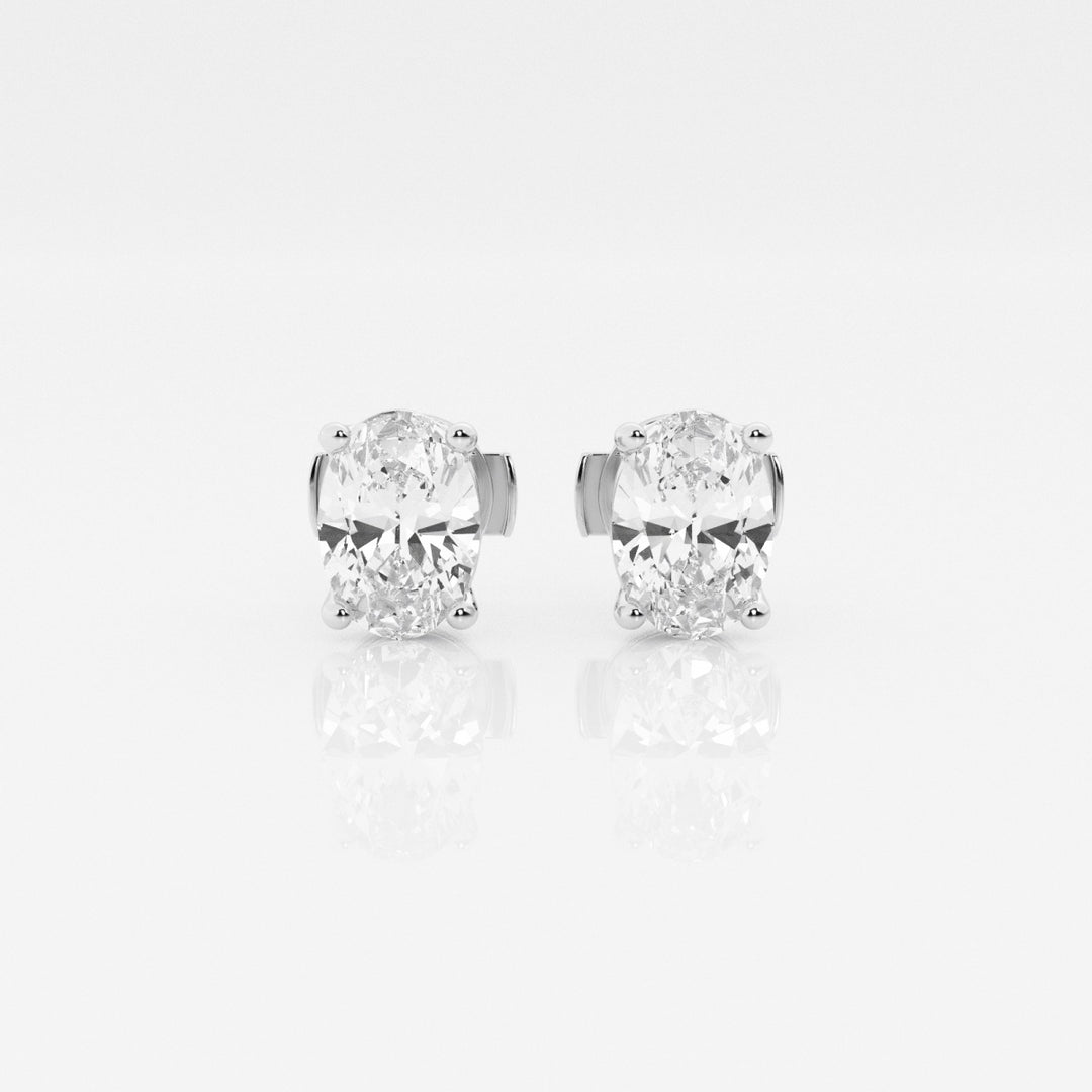 Oval Cut FG - VS2 Lab - Grown Diamond Solitaire Stud Earrings - Doozy Diamonds