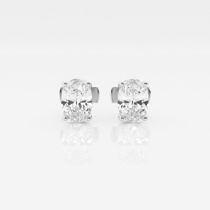 Oval Cut FG - VS2 Lab - Grown Diamond Solitaire Stud Earrings - Doozy Diamonds