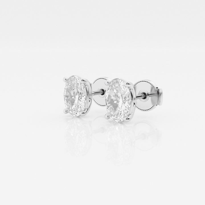 Oval Cut FG - VS2 Lab - Grown Diamond Solitaire Stud Earrings - Doozy Diamonds