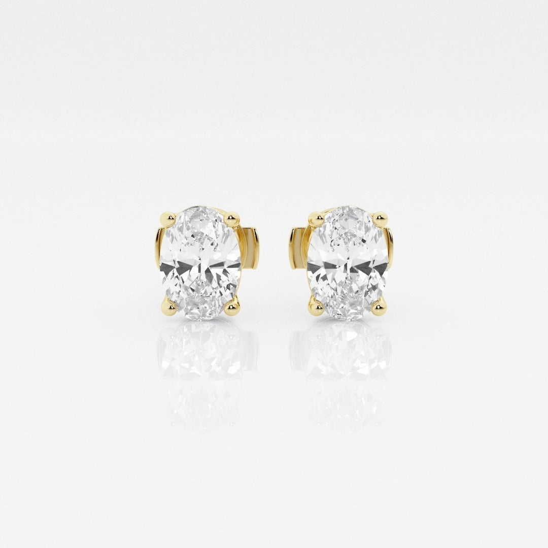Oval Cut FG - VS2 Lab - Grown Diamond Solitaire Stud Earrings - Doozy Diamonds