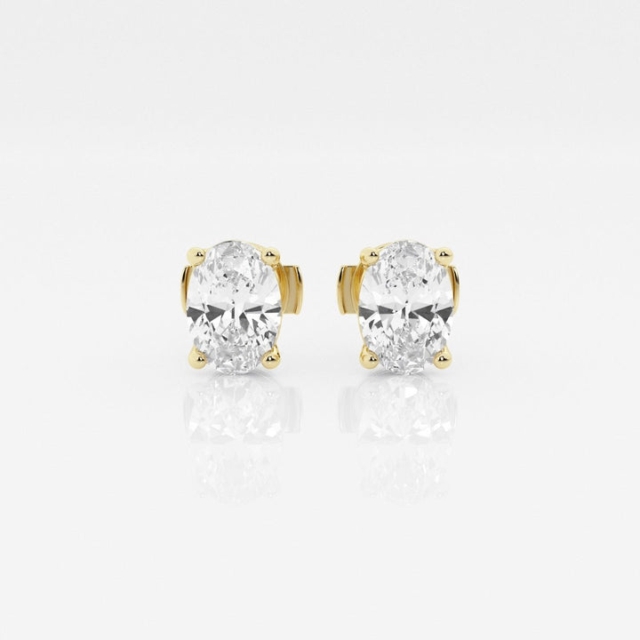 Oval Cut FG - VS2 Lab - Grown Diamond Solitaire Stud Earrings - Doozy Diamonds