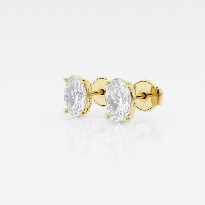 Oval Cut FG - VS2 Lab - Grown Diamond Solitaire Stud Earrings - Doozy Diamonds