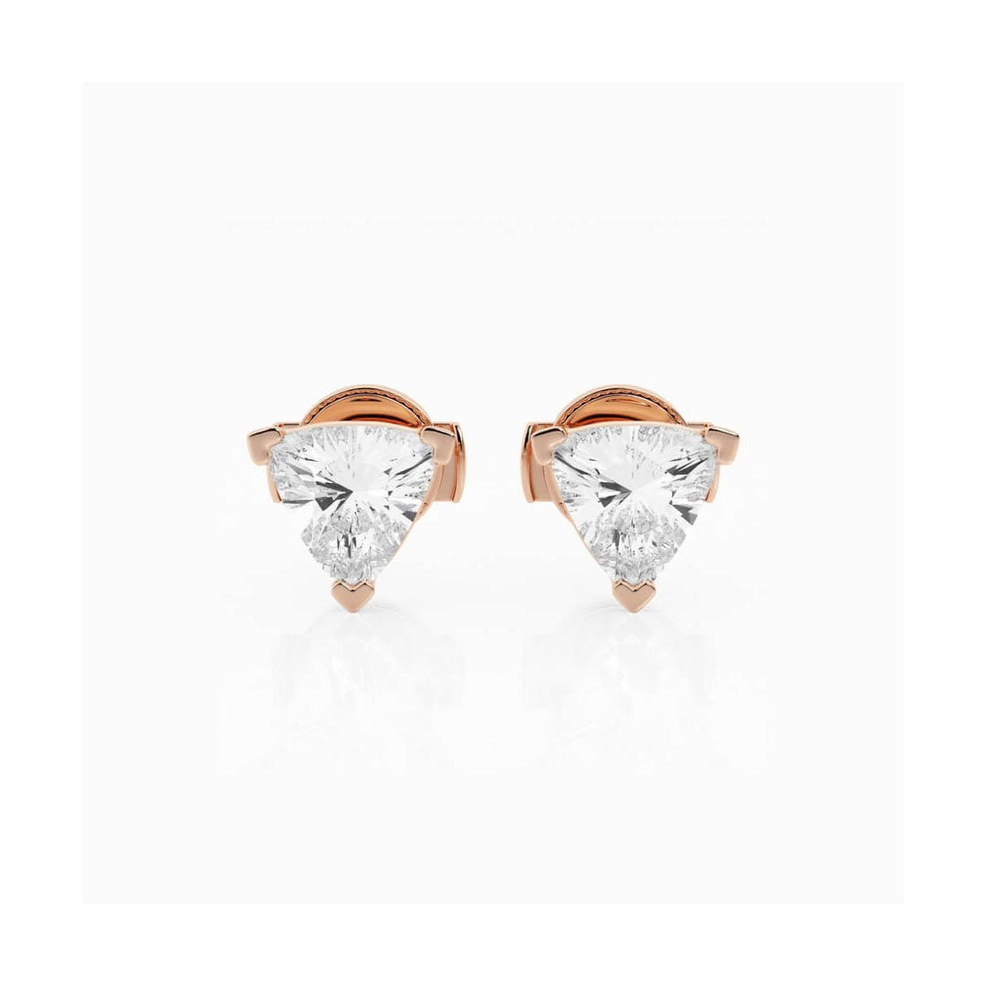 Trillion Cut FG - VS2 Lab - Grown Diamond Stud Earrings - Doozy Diamonds